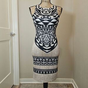 Hale Bob Sleeveless Print Sheath Dress Size Small